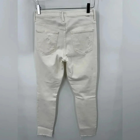 Mother Denim High Waisted Looker Ankle Fray Tea And Biscuits  Size 27 Jeans B895 - Picture 4 of 6